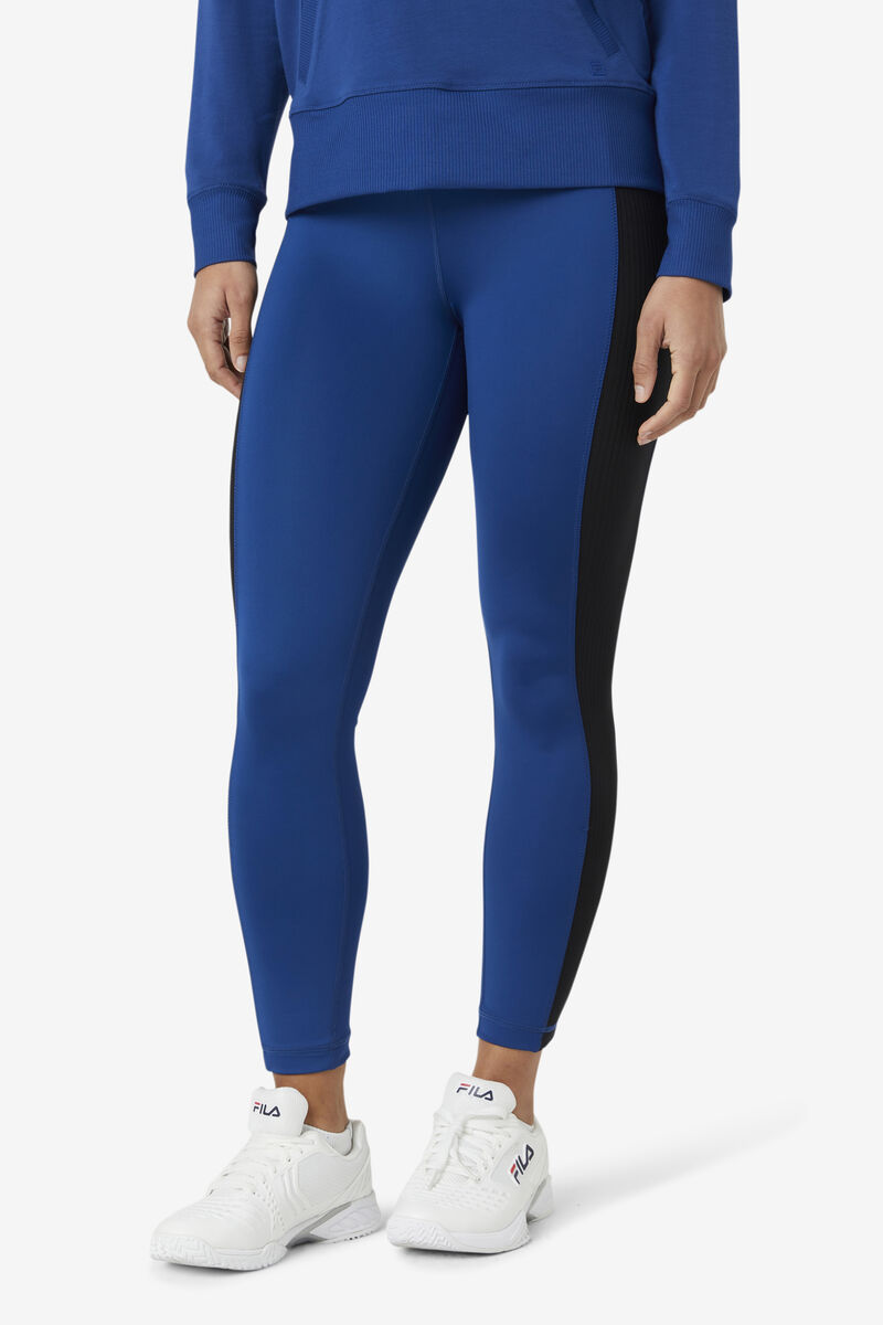 Women's Fila Forza Texture High Waist Legging Leggings Navy / Black | fxJUngdqlkn