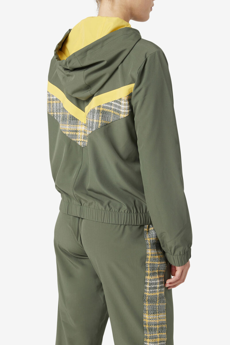 Women's Fila Gemma Wind Jacket Tracksuits Olive | alvwnmf4jXK
