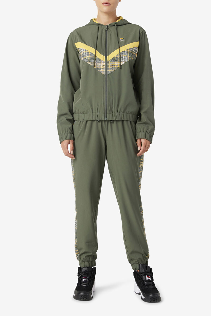Women's Fila Gemma Wind Jacket Tracksuits Olive | alvwnmf4jXK