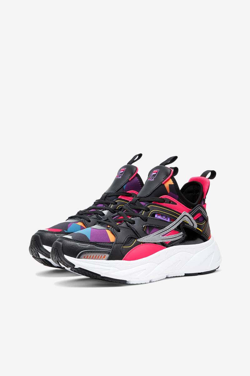 Women's Fila Hallasan '90s Sneakers Black / Pink / White | s2pWv77ks5O