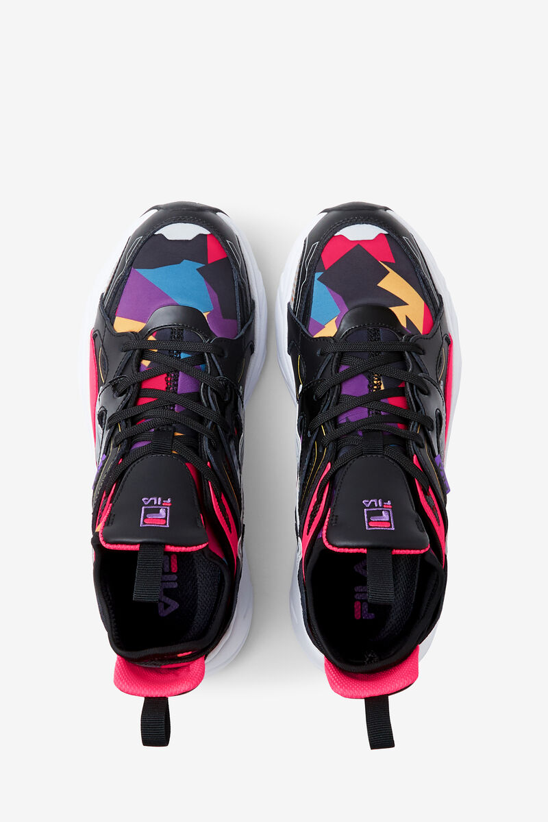 Women's Fila Hallasan '90s Sneakers Black / Pink / White | s2pWv77ks5O