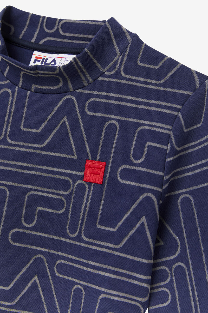 Women's Fila Hamiska Long Sleeve Top T Shirts Navy | WIe7BWwWTWm