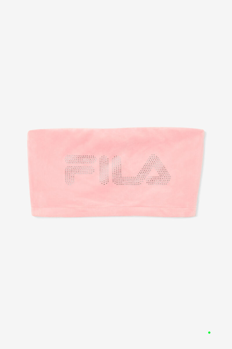 Women\'s Fila Iman Bandeau Top T Shirts Pink | HdYVTOQaU4r