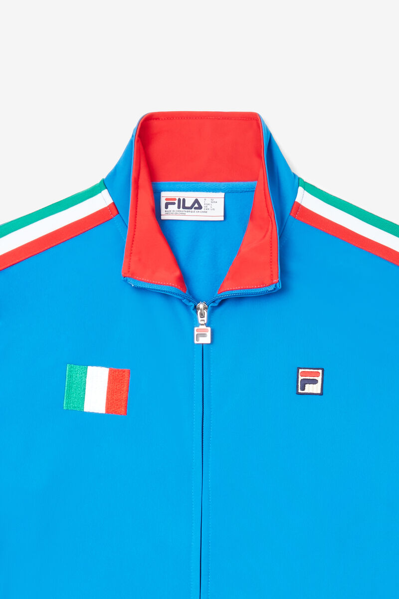 Women's Fila Italy Track Jacket Tracksuits Blue / Red | Pwuwdwgkcf5