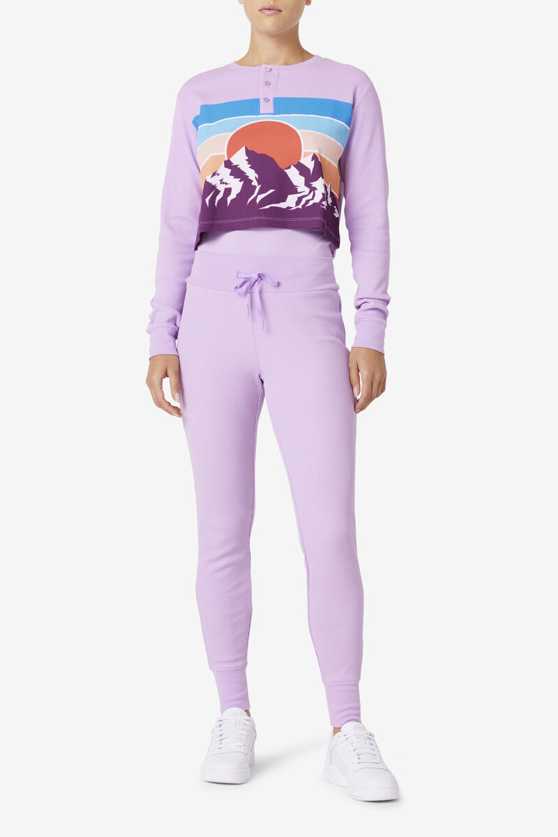 Women's Fila Jordyn Thermal Jogger Tracksuits Purple | ApbNdizqACs