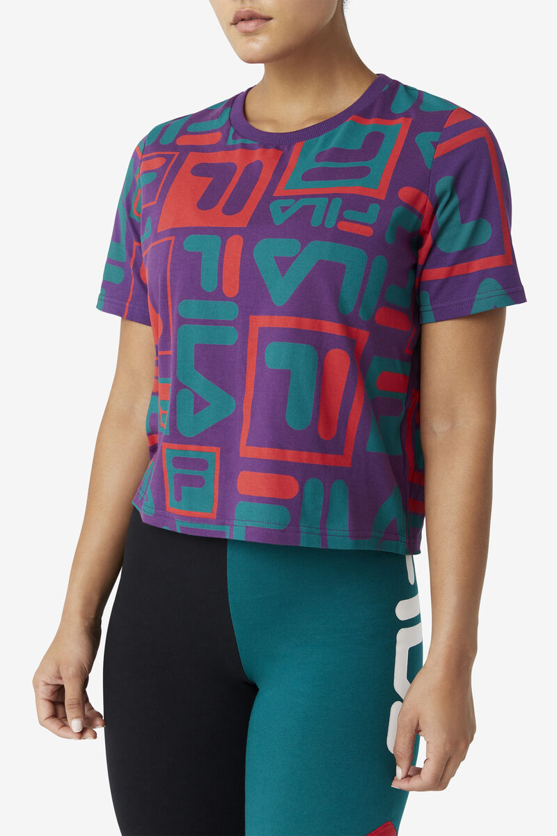 Women's Fila Josephine T Shirts Royal Blue | ubnsa9AEcNV