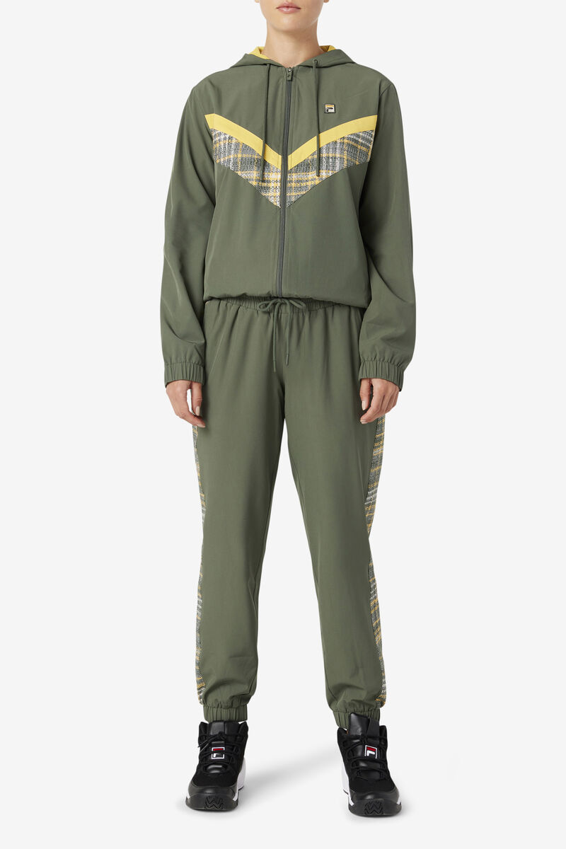 Women's Fila Kensie Wind Pant Tracksuits Olive | xR4o9idaE7b