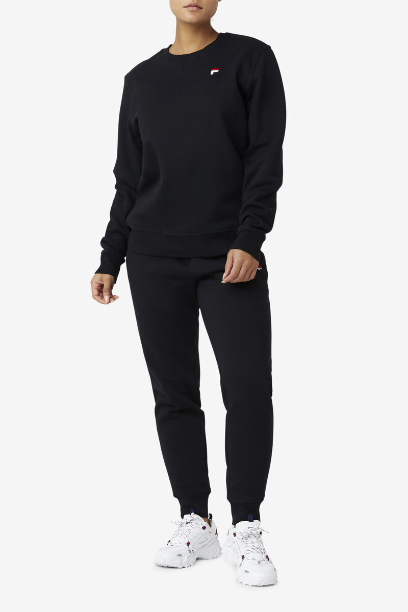 Women's Fila Kieve Sweatshirt Sweatshirts Black | Ebrye6SDAM8