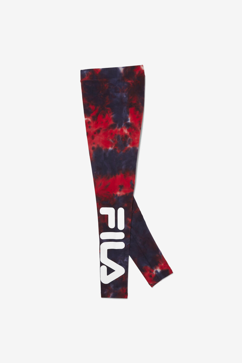 Women's Fila Laila Tie Dye Legging Leggings Navy / Red | Ek3yXcqtj2G