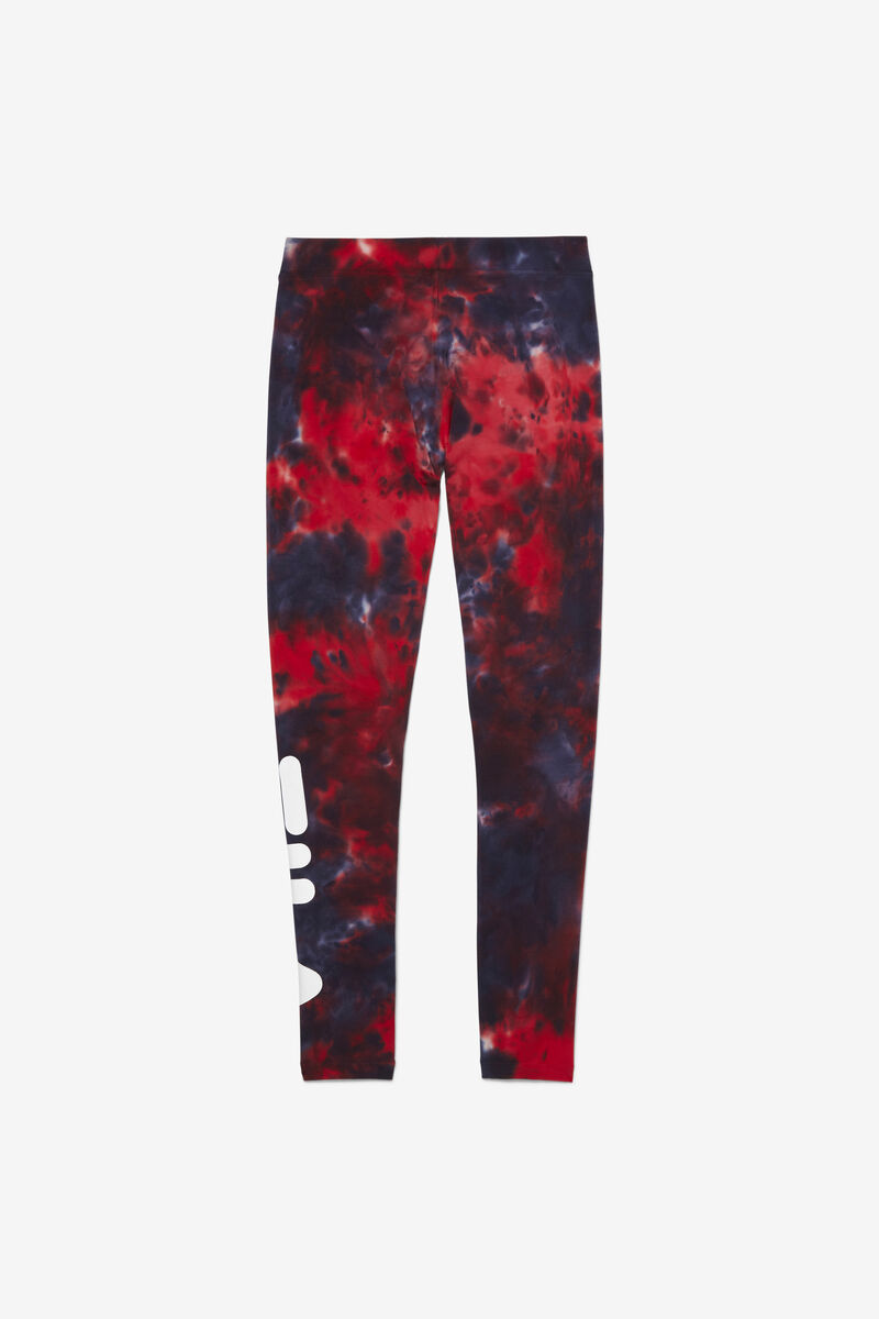 Women's Fila Laila Tie Dye Legging Leggings Navy / Red | Ek3yXcqtj2G