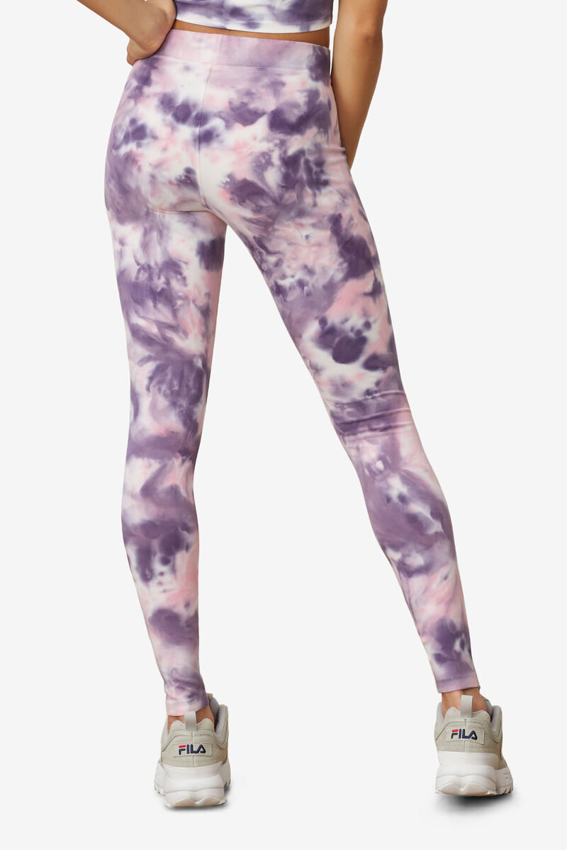 Women's Fila Laila Tie Dye Legging Leggings Purple / Pink | VSEaUDTxjGJ