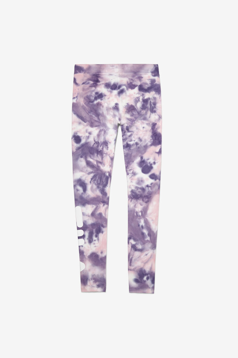Women's Fila Laila Tie Dye Legging Leggings Purple / Pink | VSEaUDTxjGJ