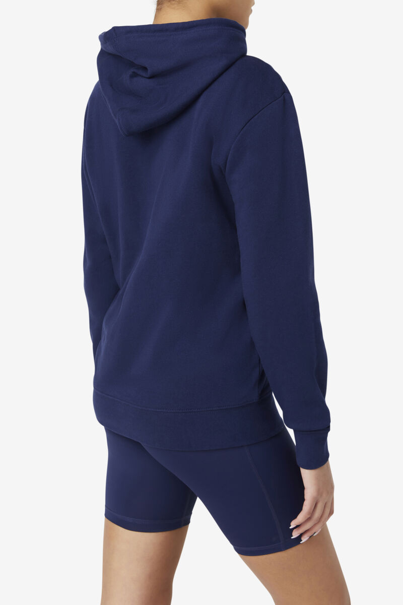 Women's Fila Lucy Hoodie Hoodies Navy / White | yDYMBQskZZg