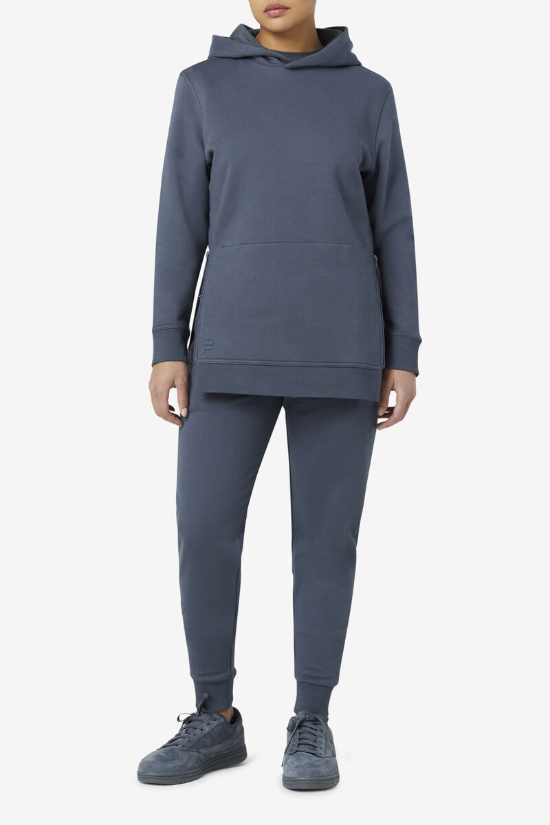 Women's Fila Maddox Pullover Hoodie Hoodies Dark Grey | 3KKqeyqP5Tx