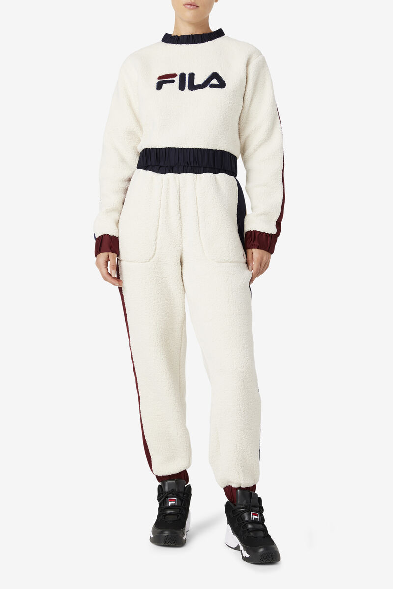 Women's Fila Malia Jogger Tracksuits Navy / Brown | fglg6dvVFcT