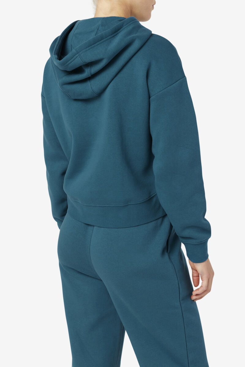 Women's Fila Marina Hoodie Hoodies Blue Coral | I6wvI8JElAE