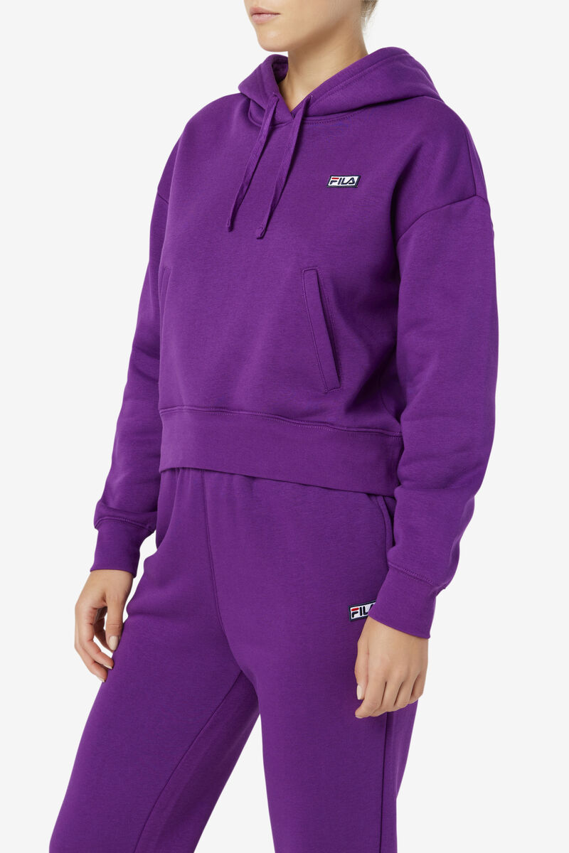 Women's Fila Marina Hoodie Hoodies Purple | SxQany2OETd