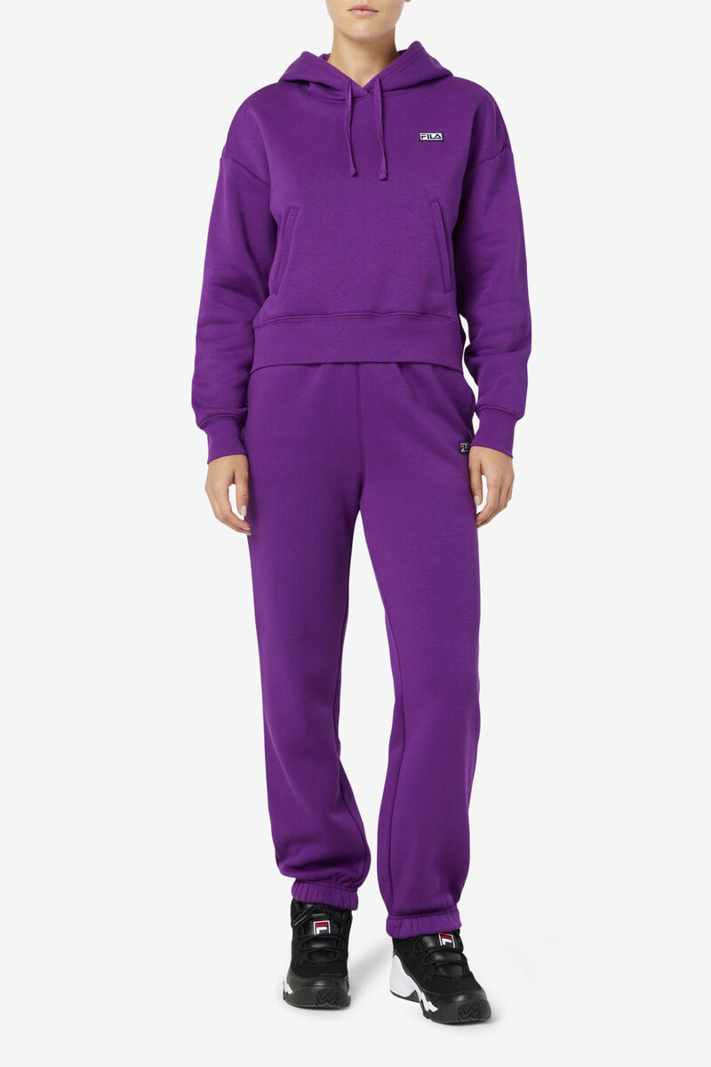 Women's Fila Marina Hoodie Hoodies Purple | SxQany2OETd