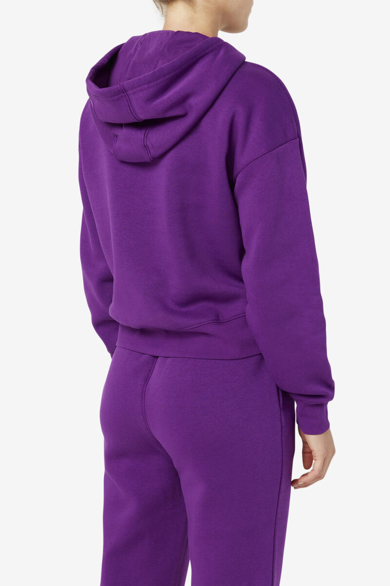 Women's Fila Marina Hoodie Hoodies Purple | SxQany2OETd