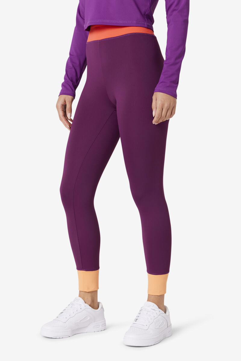 Women's Fila Marnie Base Layer Legging Tracksuits Rose Red | kcODEIzr23H