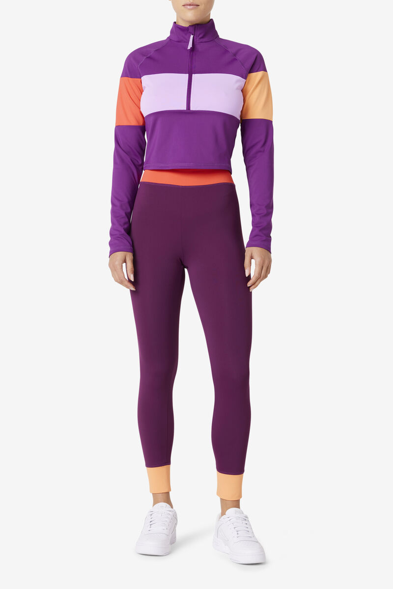 Women's Fila Marnie Base Layer Legging Tracksuits Rose Red | kcODEIzr23H