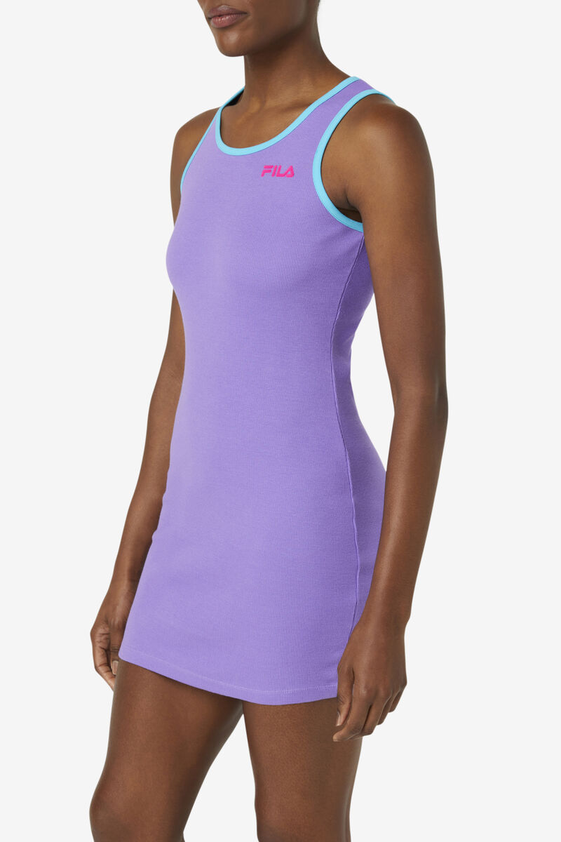 Women's Fila Mattea Dress Dresses Purple / Pink / Blue | 7DVcdXNWGdl