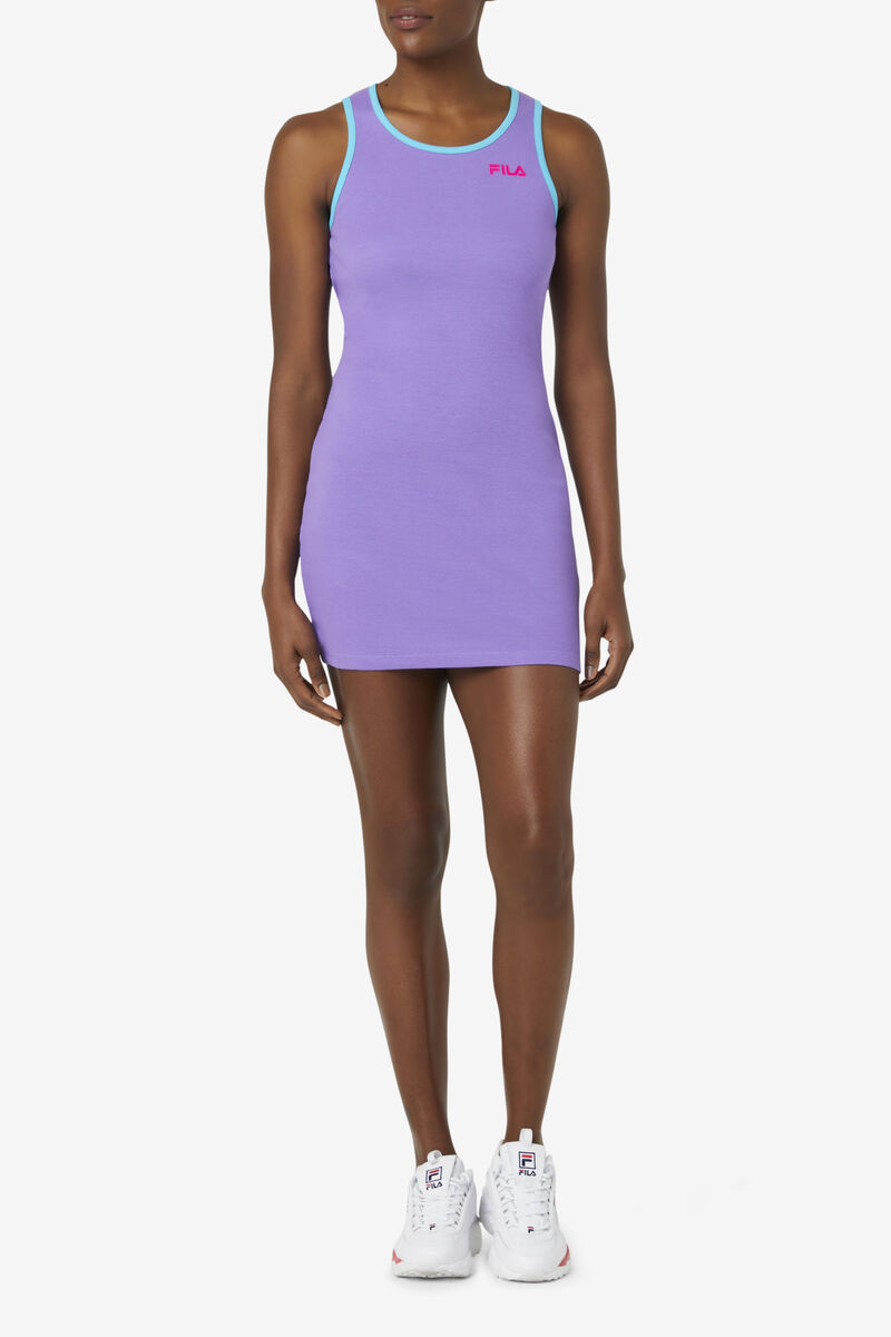 Women's Fila Mattea Dress Dresses Purple / Pink / Blue | 7DVcdXNWGdl
