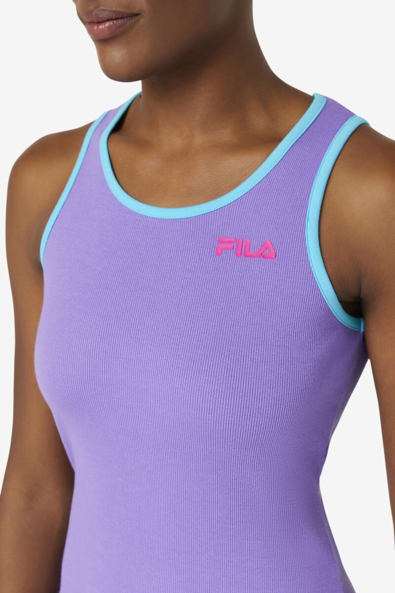 Women's Fila Mattea Dress Dresses Purple / Pink / Blue | 7DVcdXNWGdl