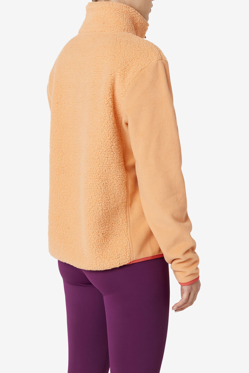 Women's Fila Meadow Quarter Zip Pullover Jackets Orange | 8n6qkwQJYbz