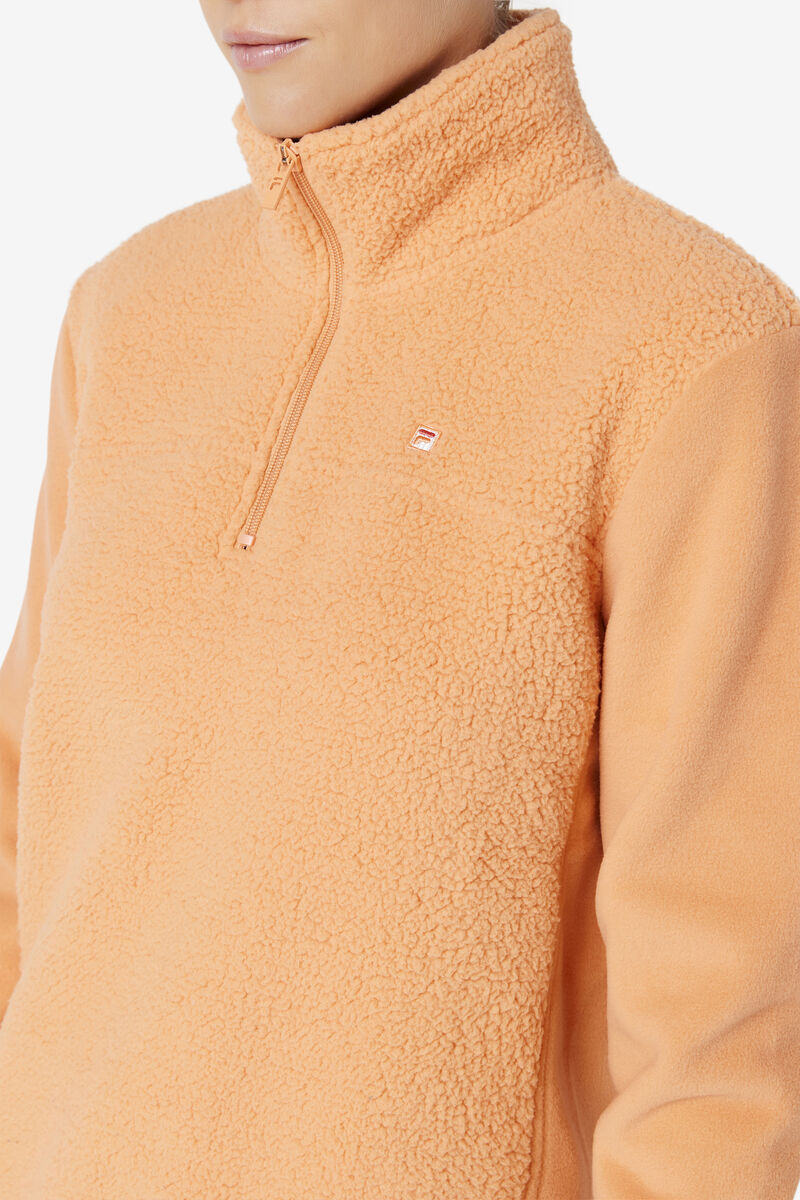 Women's Fila Meadow Quarter Zip Pullover Jackets Orange | 8n6qkwQJYbz