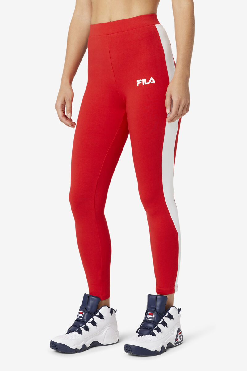 Women's Fila Mercy Legging Leggings Red | h9tcXiIsc1d