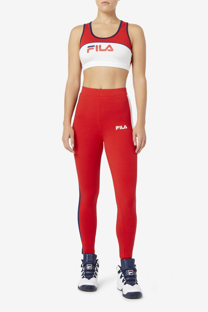 Women's Fila Mercy Legging Leggings Red | h9tcXiIsc1d