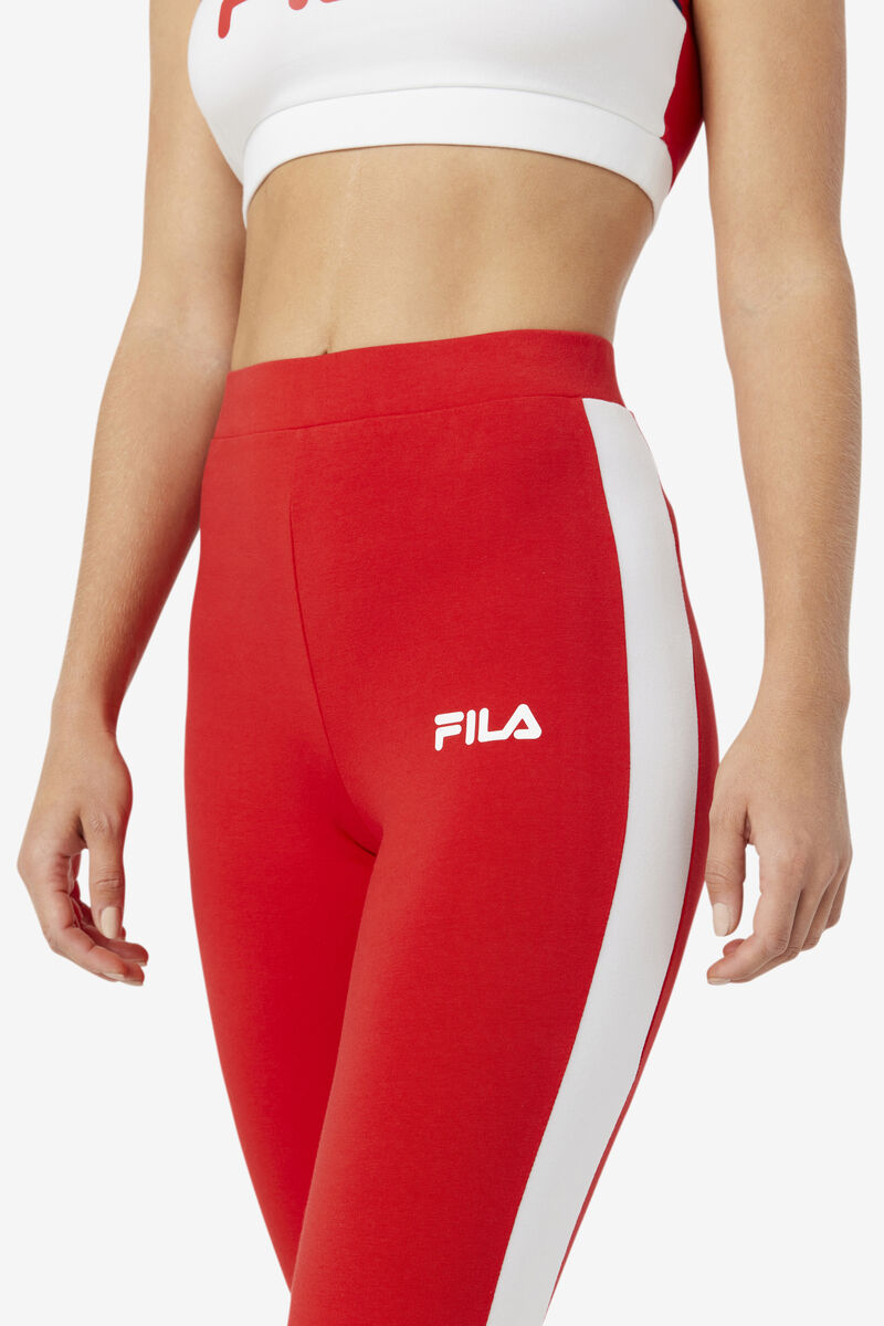 Women's Fila Mercy Legging Leggings Red | h9tcXiIsc1d