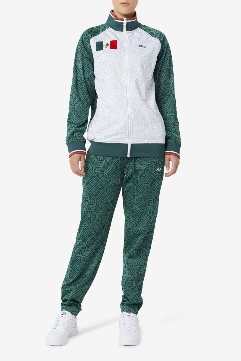 Women's Fila Mexico Track Jacket Tracksuits White / Red | 6bVbsGGlUPA