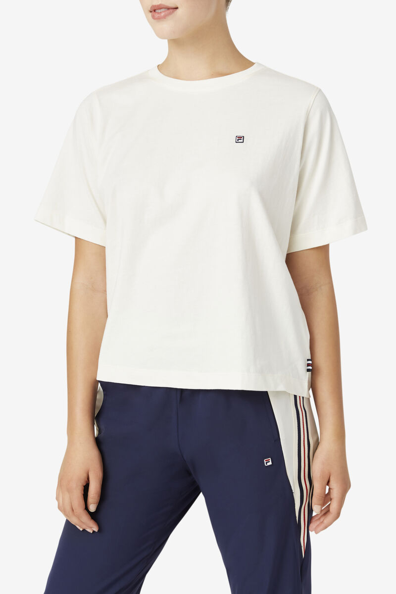Women's Fila Mirra Cropped T Shirts White | PMZ62GxfRA8