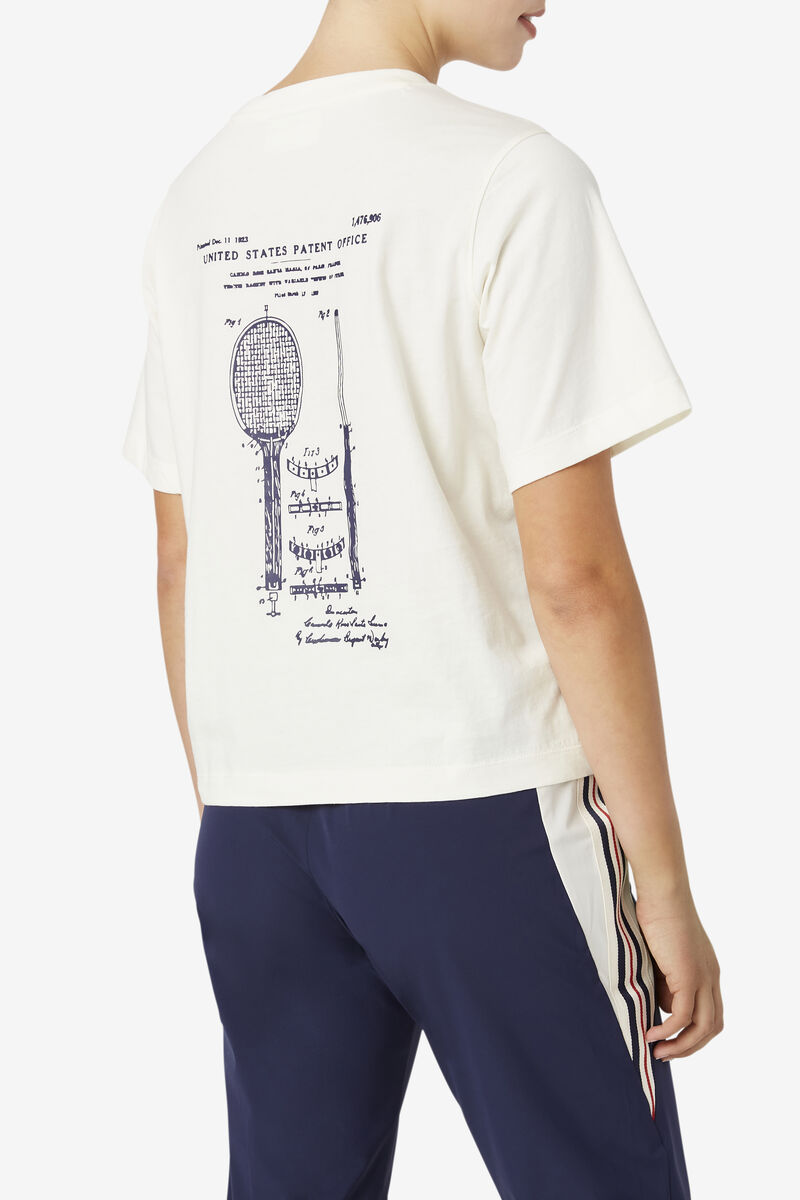 Women's Fila Mirra Cropped T Shirts White | PMZ62GxfRA8