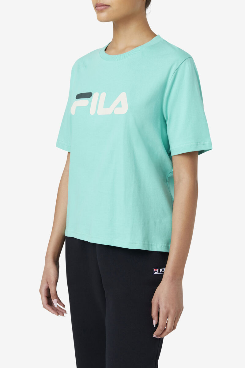 Women's Fila Miss Eagle T Shirts Blue Turquoise | pfs5gD75nBU