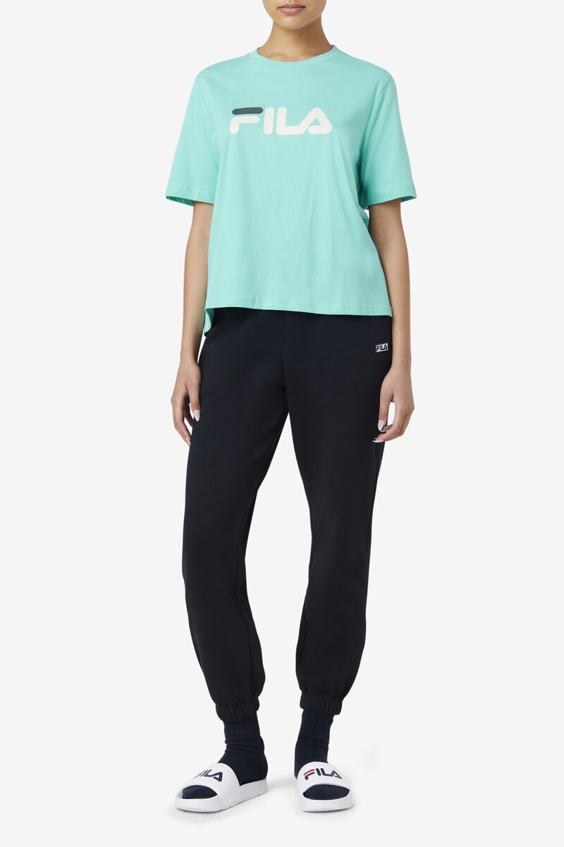 Women's Fila Miss Eagle T Shirts Blue Turquoise | pfs5gD75nBU