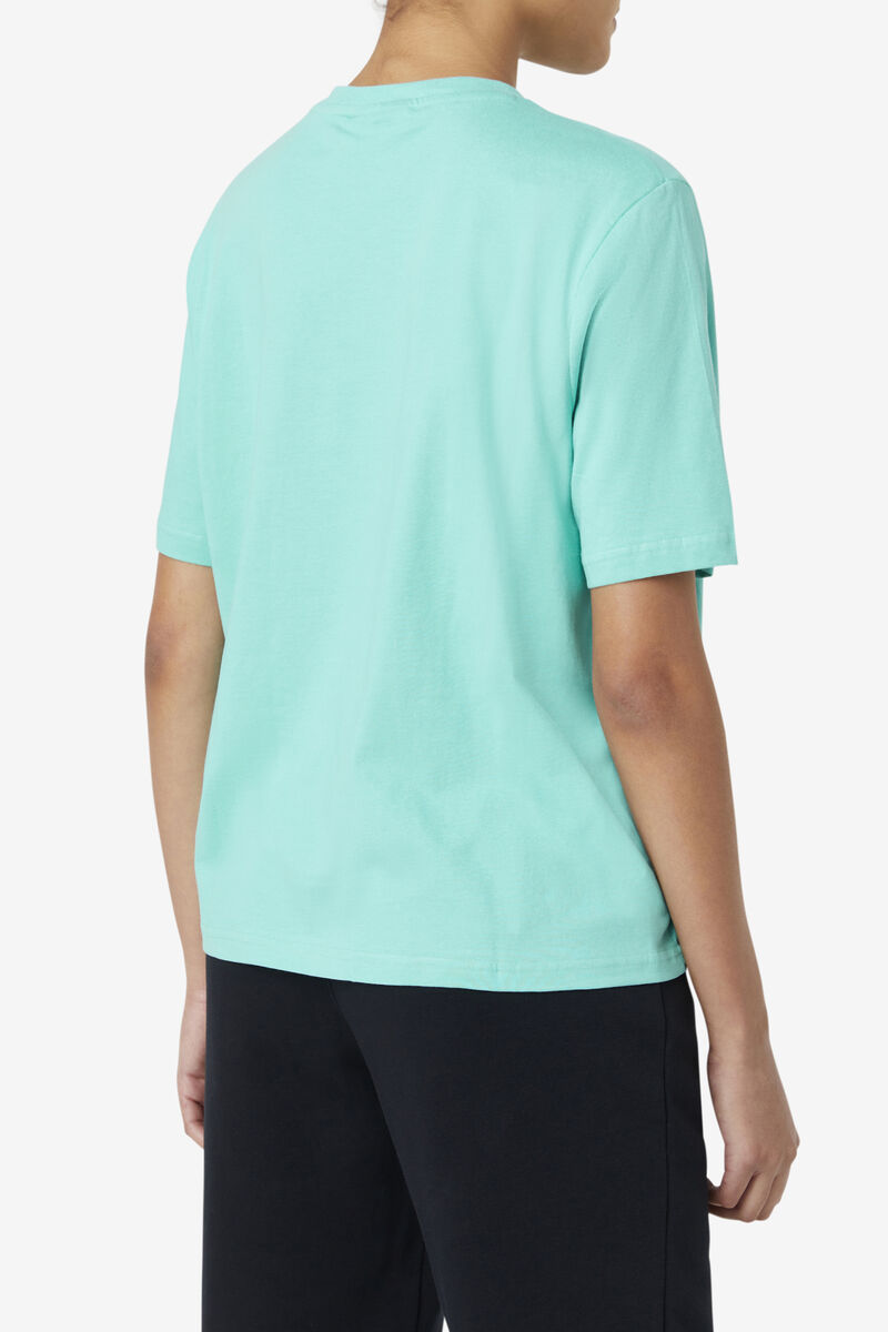 Women's Fila Miss Eagle T Shirts Blue Turquoise | pfs5gD75nBU