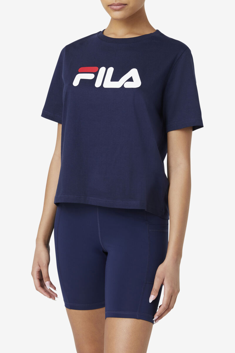 Women's Fila Miss Eagle T Shirts Navy / Red / White | qBLASH4C3Cz