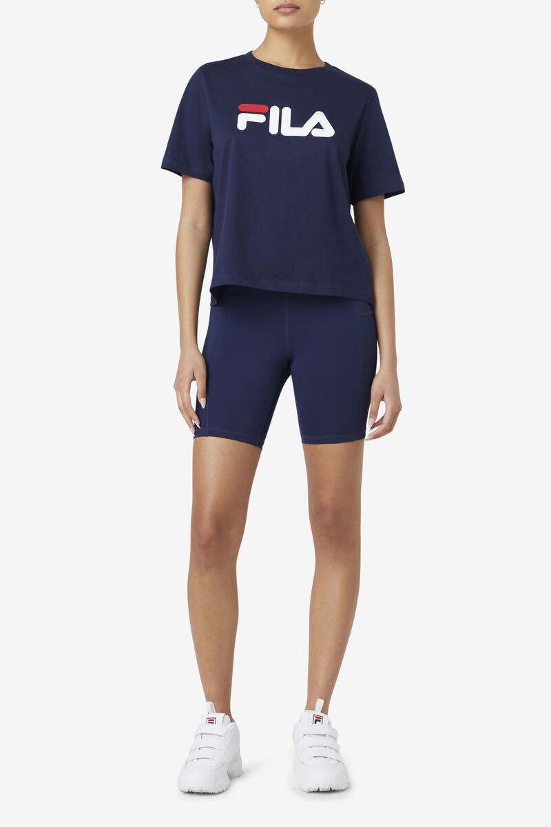Women's Fila Miss Eagle T Shirts Navy / Red / White | qBLASH4C3Cz
