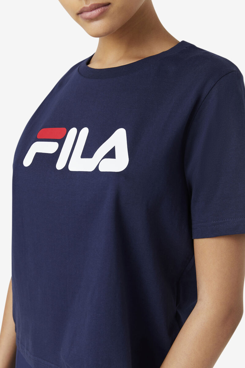 Women's Fila Miss Eagle T Shirts Navy / Red / White | qBLASH4C3Cz