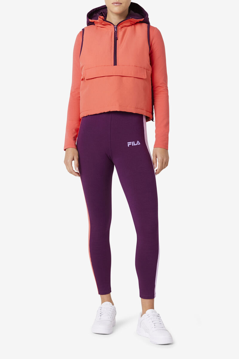 Women's Fila Nevaeh Half Zip Vest Outerwear Pink | gOuJuTPmKlz