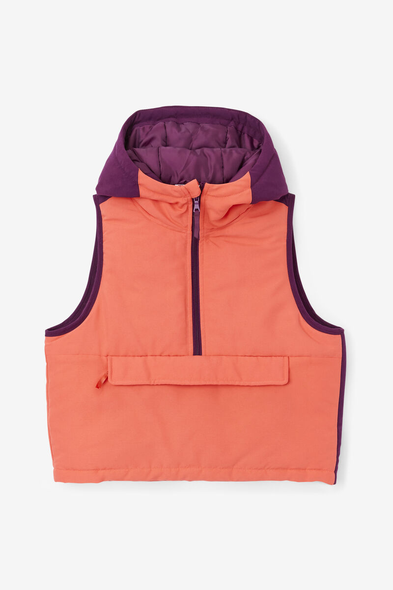 Women\'s Fila Nevaeh Half Zip Vest Outerwear Pink | gOuJuTPmKlz