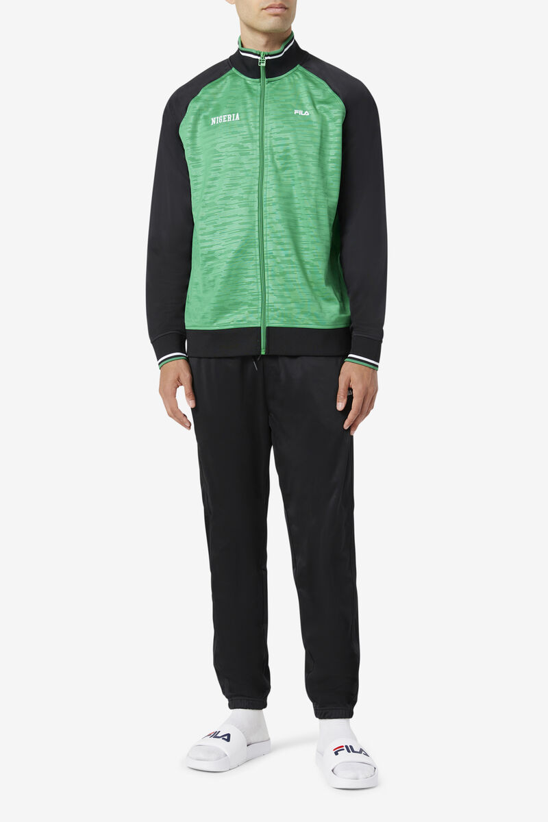 Women's Fila Nigeria Track Pant Tracksuits Black / White | xAxdBqYsp6B