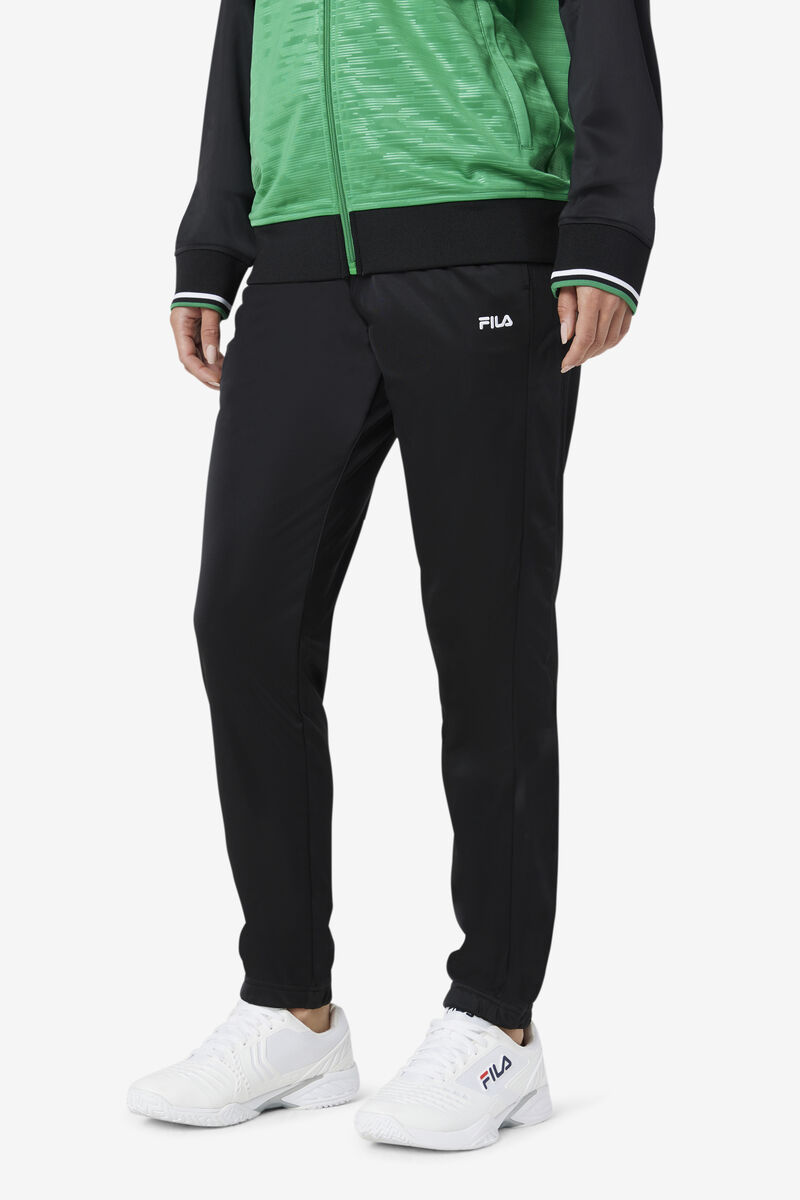 Women's Fila Nigeria Track Pant Tracksuits Black / White | xAxdBqYsp6B