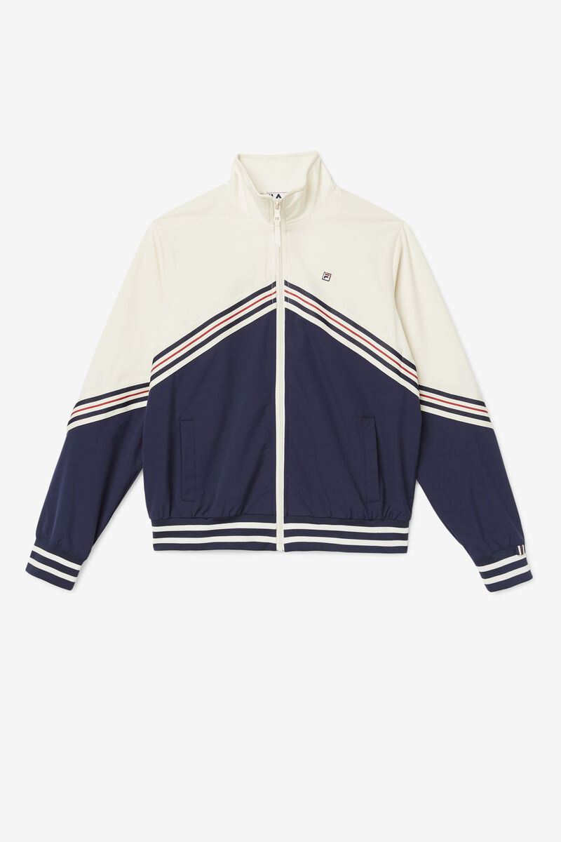 Women\'s Fila Ornelia Track Jacket Tracksuits Navy / White | U2UYNICcYIN