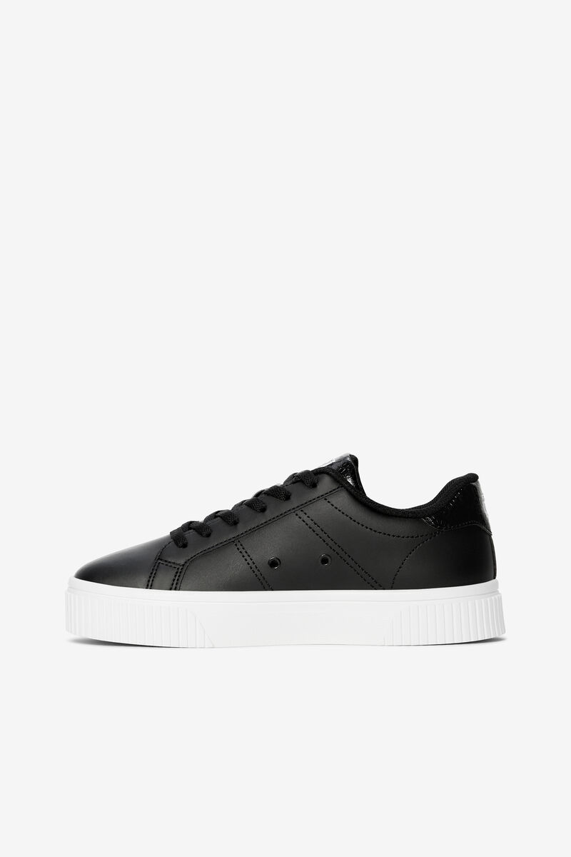 Women's Fila Panache Snakeskin Sneakers Black / Black / White | H1hYRFYWVQp