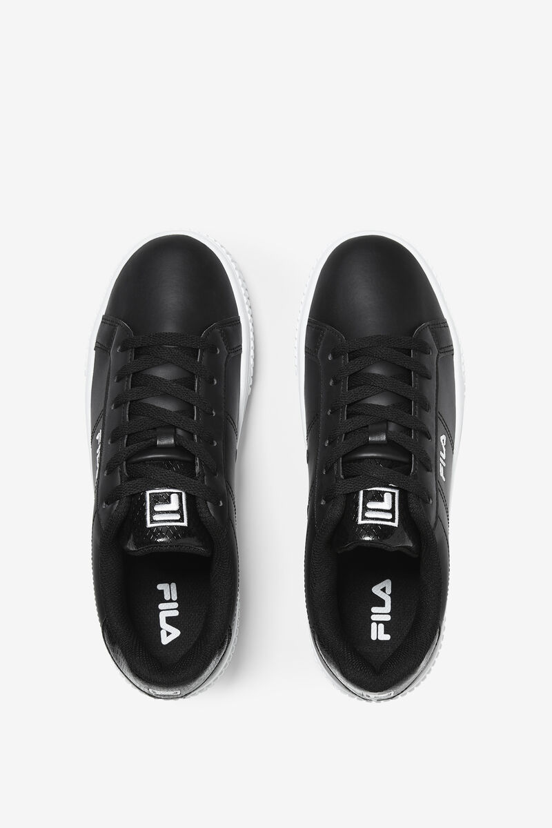 Women's Fila Panache Snakeskin Sneakers Black / Black / White | H1hYRFYWVQp