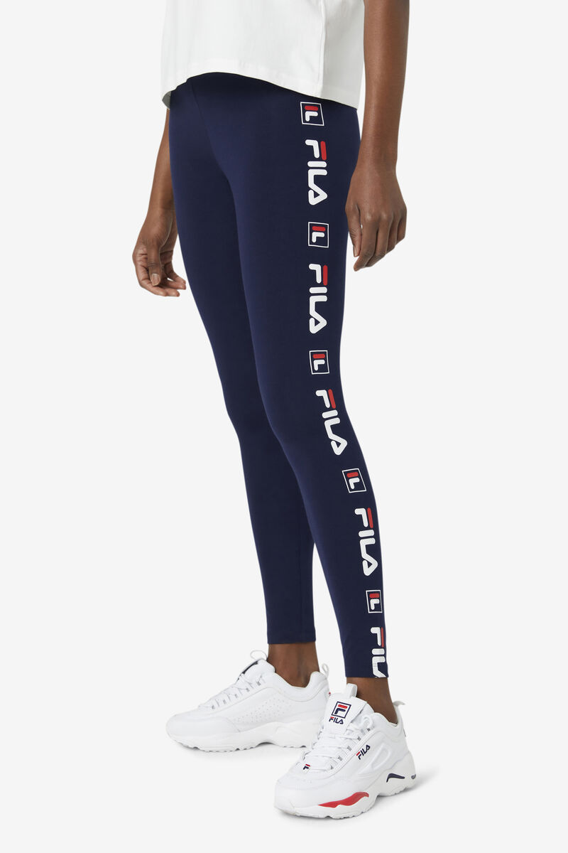 Women's Fila Parma Legging Leggings Navy / White / Red | YskVu5kVzde